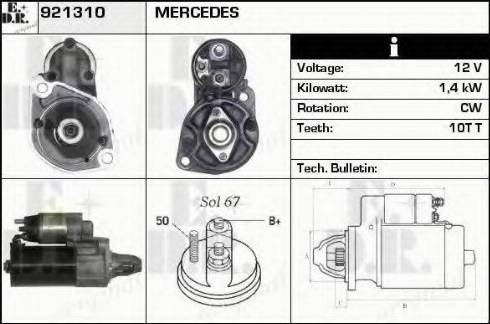 EDR 921310 - Стартер autospares.lv