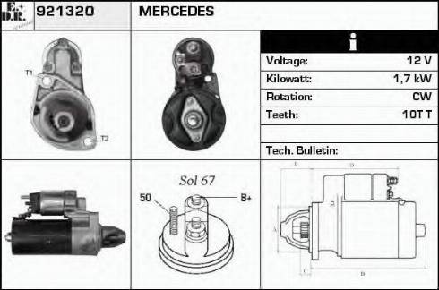 EDR 921320 - Стартер autospares.lv