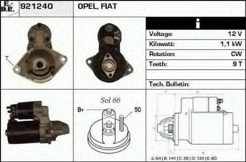 EDR 921240 - Стартер autospares.lv