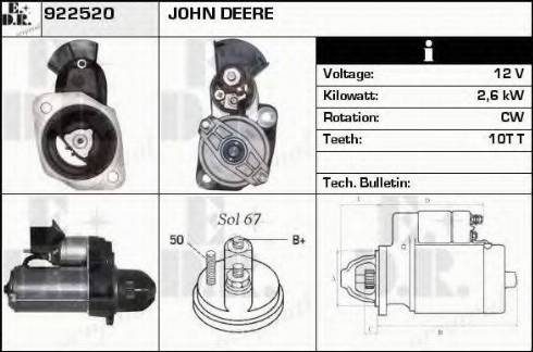 EDR 922520 - Стартер autospares.lv