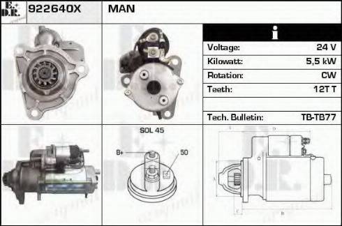 EDR 922640X - Стартер autospares.lv