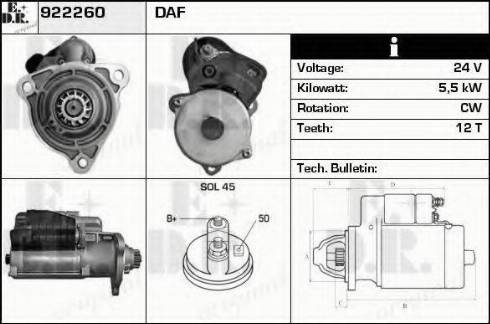 EDR 922260 - Стартер autospares.lv