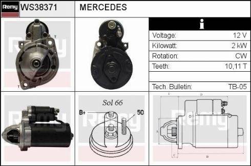 EDR WS38371 - Стартер autospares.lv