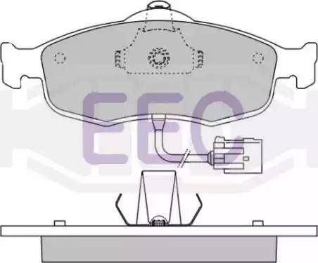 EEC BRP0802 - Тормозные колодки, дисковые, комплект autospares.lv