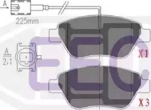 EEC BRP1549 - Тормозные колодки, дисковые, комплект autospares.lv