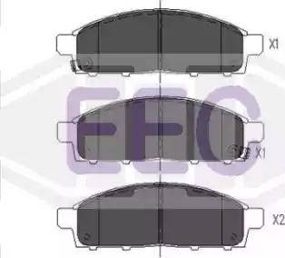 EEC BRP1519 - Тормозные колодки, дисковые, комплект autospares.lv
