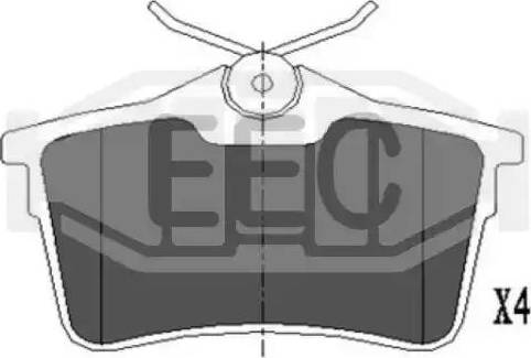 EEC BRP1659 - Тормозные колодки, дисковые, комплект autospares.lv