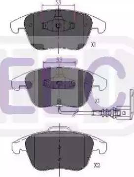 EEC BRP1651 - Тормозные колодки, дисковые, комплект autospares.lv