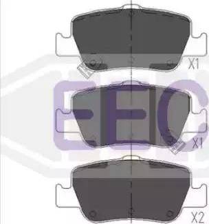 EEC BRP1674 - Тормозные колодки, дисковые, комплект autospares.lv