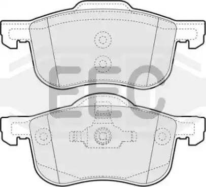 EEC BRP1075 - Тормозные колодки, дисковые, комплект autospares.lv