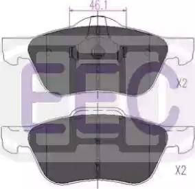 EEC BRP1191 - Тормозные колодки, дисковые, комплект autospares.lv