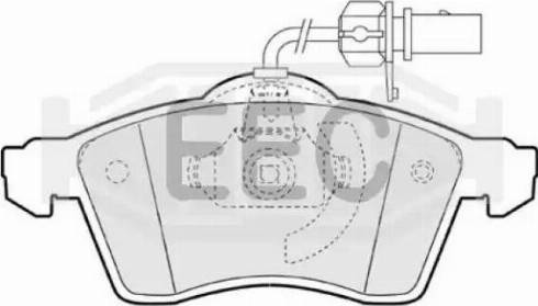 EEC BRP1182 - Тормозные колодки, дисковые, комплект autospares.lv