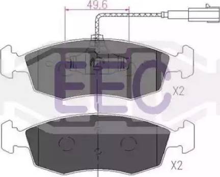 EEC BRP1845 - Тормозные колодки, дисковые, комплект autospares.lv