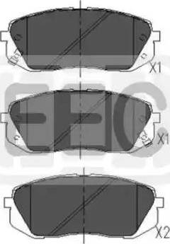 EEC BRP1860 - Тормозные колодки, дисковые, комплект autospares.lv