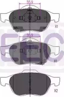 EEC BRP1351 - Тормозные колодки, дисковые, комплект autospares.lv