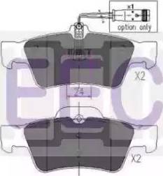 EEC BRP1322 - Тормозные колодки, дисковые, комплект autospares.lv