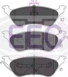 EEC BRP1218 - Тормозные колодки, дисковые, комплект autospares.lv