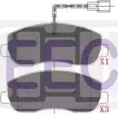 EEC BRP1797 - Тормозные колодки, дисковые, комплект autospares.lv