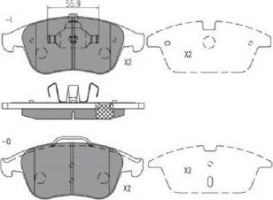 EEC BRP1713 - Тормозные колодки, дисковые, комплект autospares.lv