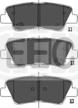 EEC BRP3001 - Тормозные колодки, дисковые, комплект autospares.lv