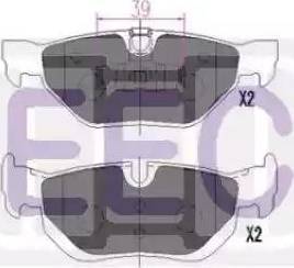 EEC BRP1447 - Тормозные колодки, дисковые, комплект autospares.lv