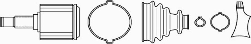 EKG 924293 - Шарнирный комплект, ШРУС, приводной вал autospares.lv