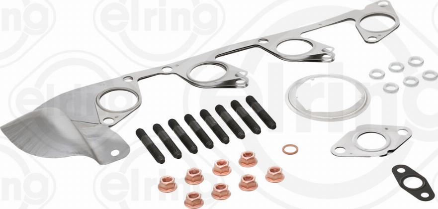 Elring 332.380 - Установочный комплект, турбокомпрессор autospares.lv