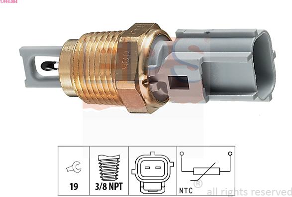 EPS 1.994.004 - Датчик, температура впускаемого воздуха autospares.lv