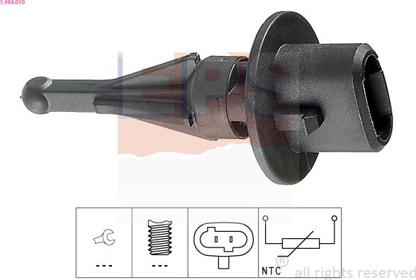 EPS 1.994.010 - Датчик, температура впускаемого воздуха autospares.lv