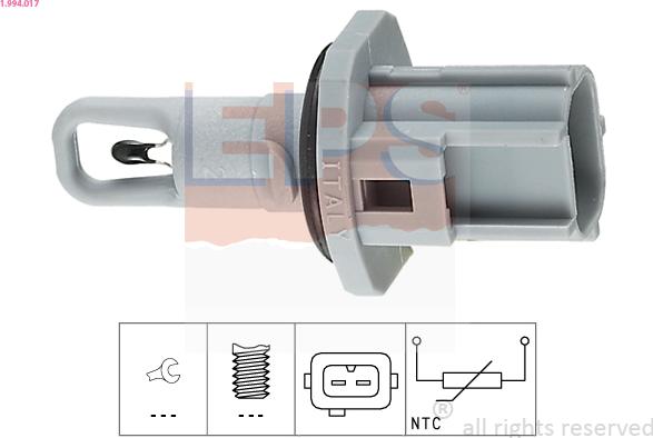 EPS 1.994.017 - Датчик, температура впускаемого воздуха autospares.lv