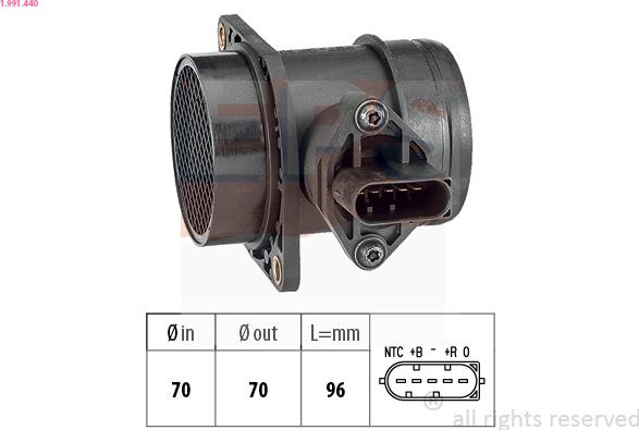 EPS 1.991.440 - Датчик потока, массы воздуха autospares.lv