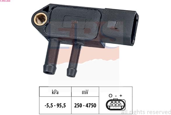 EPS 1.993.264 - Датчик давления воздуха, высотный корректор autospares.lv