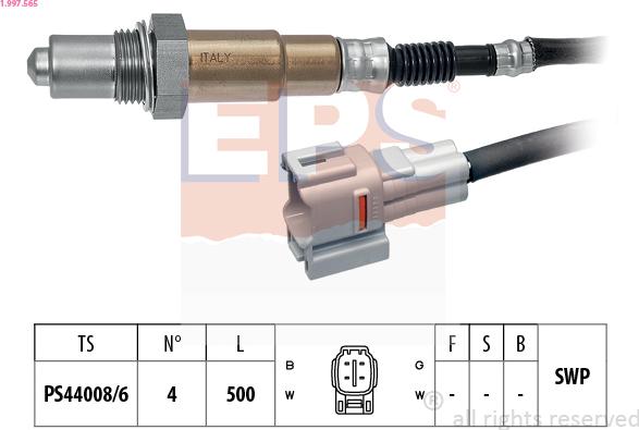 EPS 1.997.565 - Лямбда-зонд, датчик кислорода autospares.lv