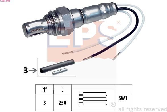 EPS 1.997.003 - Лямбда-зонд, датчик кислорода autospares.lv