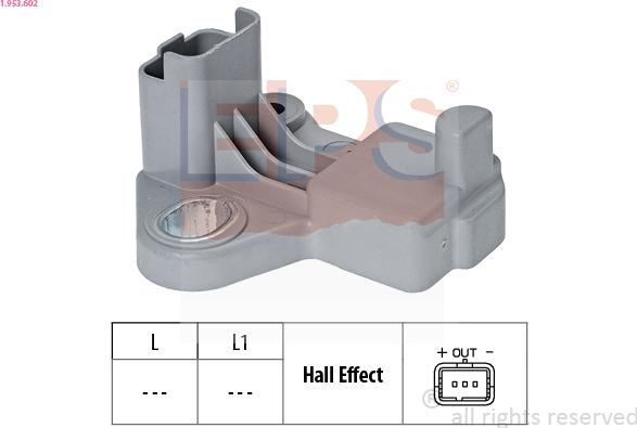 EPS 1.953.602 - Датчик импульсов, коленвал autospares.lv