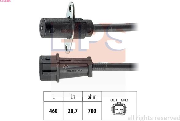 EPS 1.953.005 - Датчик импульсов, коленвал autospares.lv