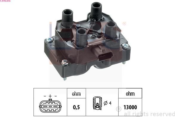 EPS 1.970.416 - Катушка зажигания autospares.lv