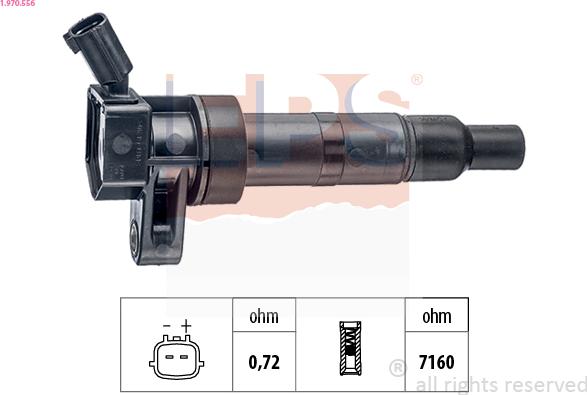 EPS 1.970.556 - Катушка зажигания autospares.lv