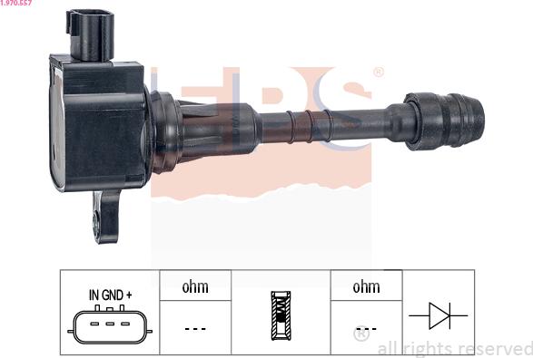 EPS 1.970.557 - Катушка зажигания autospares.lv