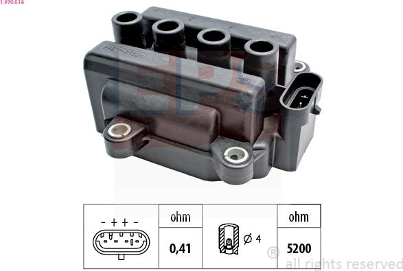 EPS 1.970.518 - Катушка зажигания autospares.lv