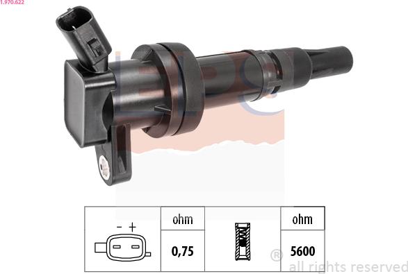 EPS 1.970.622 - Катушка зажигания autospares.lv