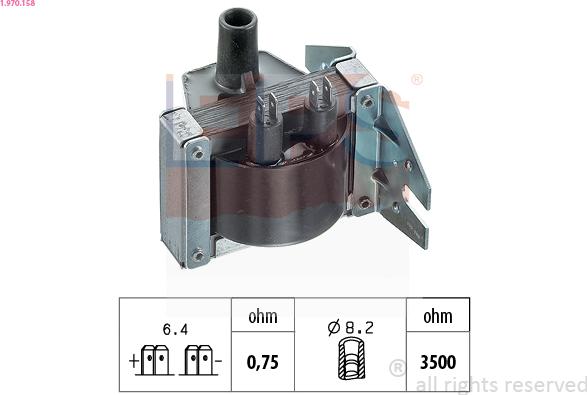 EPS 1.970.158 - Катушка зажигания autospares.lv