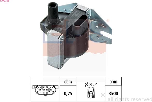 EPS 1.970.108 - Катушка зажигания autospares.lv