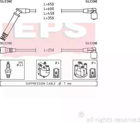 EPS 1.499.195 - Комплект проводов зажигания autospares.lv