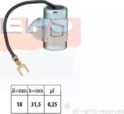 EPS 1.117.092 - Конденсатор, система зажигания autospares.lv