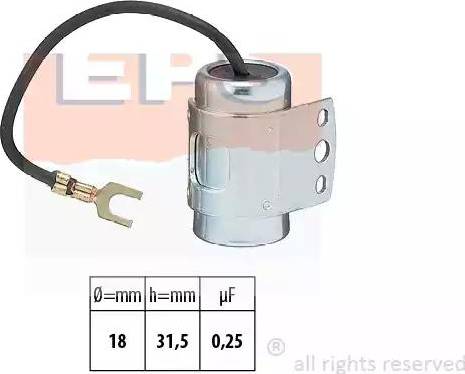 EPS 1.130.112 - Конденсатор, система зажигания autospares.lv