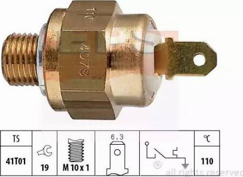 EPS 1.840.078 - Датчик, температура охлаждающей жидкости autospares.lv