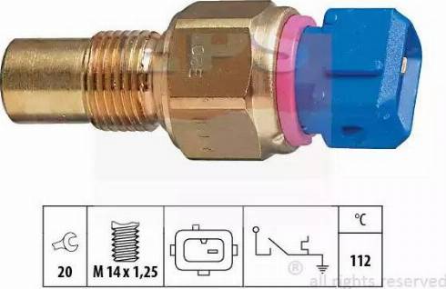 EPS 1.840.109 - Датчик, температура охлаждающей жидкости autospares.lv