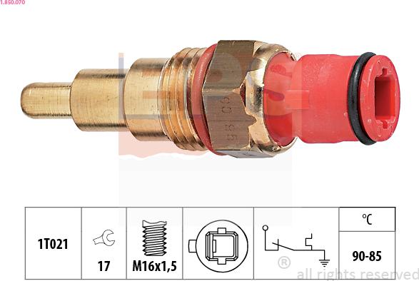EPS 1.850.070 - Термовыключатель, вентилятор радиатора / кондиционера autospares.lv