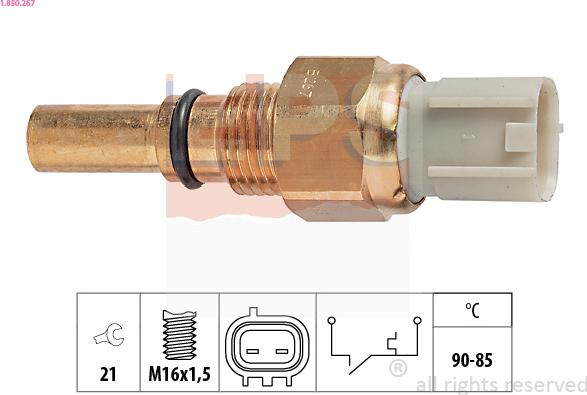 EPS 1.850.267 - Термовыключатель, вентилятор радиатора / кондиционера autospares.lv